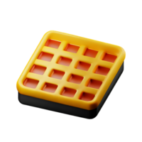 waffle 3d rendering icon illustration png