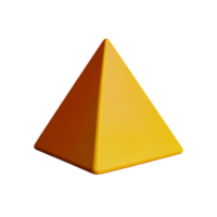 pyramid 3d rendering icon illustration png