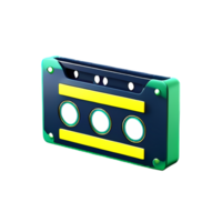 cassette ruban 3d le rendu icône illustration png