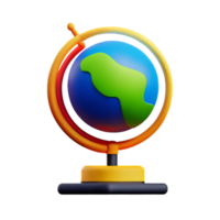 monde globe 3d le rendu icône illustration png