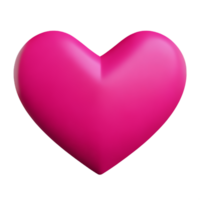 pink heart 3d rendering icon illustration png