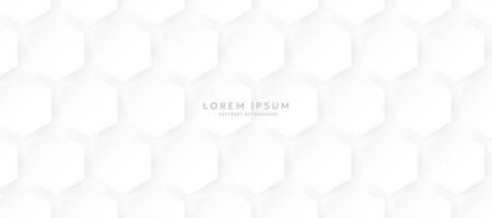 Hexagonal abstract white background. Modern minimalist hexagonal geometric background vector