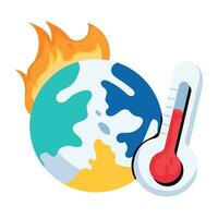 Trendy Global Warming vector