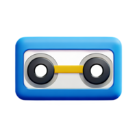 casete cinta 3d representación icono ilustración png