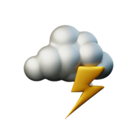 tormenta 3d representación icono ilustración png