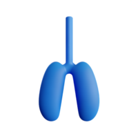 lungs 3d rendering icon illustration png