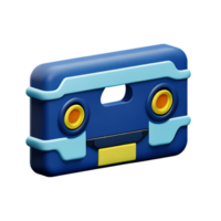 cassette tape 3d rendering icon illustration png