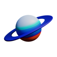 saturn 3d rendering icon illustration png