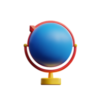 monde globe 3d le rendu icône illustration png