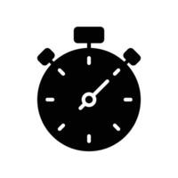Timer, stopwatch, sport icon. countdown measurement. Second and minute counting. Glyph style, solid pictogram logo for app and website. Vector illustration. Design on white background EPS 10