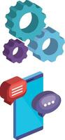 Isometric View of Mechanic Gear vector