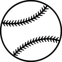 Baseball ball vector icon. Sports pictogram, black and white