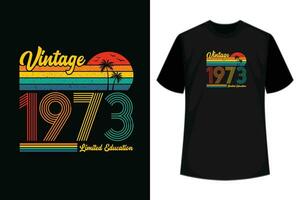 50 año antiguo regalos Clásico 1973 limitado edición 50 cumpleaños camiseta vector