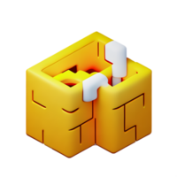 maze 3d rendering icon illustration png