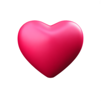 rosa cuore 3d interpretazione icona illustrazione png