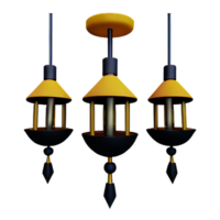 chandelier 3d rendering icon illustration png