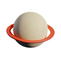 Saturnus 3d renderen icoon illustratie png