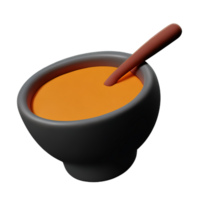 soupe 3d le rendu icône illustration png