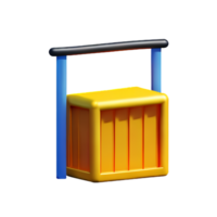 container 3d rendering icon illustration png