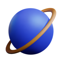 Saturne 3d le rendu icône illustration png