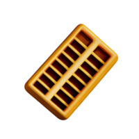 wafel 3d renderen icoon illustratie png