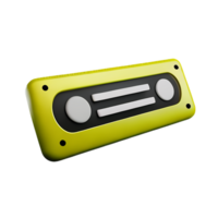 cassette tape 3d rendering icon illustration png