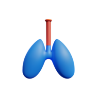 lungs 3d rendering icon illustration png