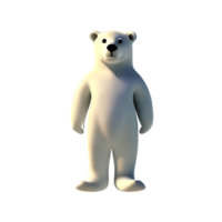 polar bear 3d rendering icon illustration png