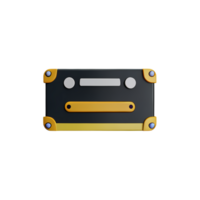 cassette tape 3d rendering icon illustration png