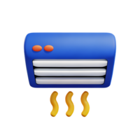 air conditioner 3d rendering icon illustration png