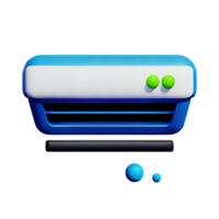 air conditioner 3d rendering icon illustration png