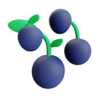 berries 3d rendering icon illustration png