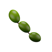 olive branche 3d le rendu icône illustration png