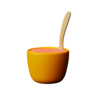 soup 3d rendering icon illustration png