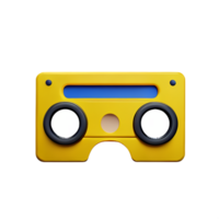 cassette tape 3d rendering icon illustration png