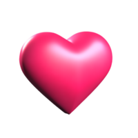 pink heart 3d rendering icon illustration png