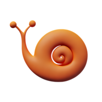 snail 3d rendering icon illustration png