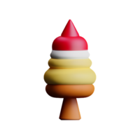 vanille la glace crème 3d le rendu icône illustration png