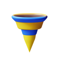 tornado 3d rendering icon illustration png