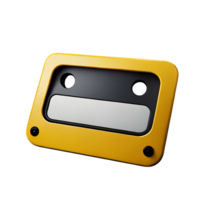 cassette tape 3d rendering icon illustration png