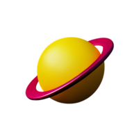 Saturno 3d interpretazione icona illustrazione png