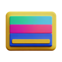 color palette  3d rendering icon illustration png