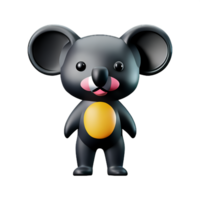 koala 3d rendering icon illustration png