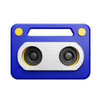 cassette ruban 3d le rendu icône illustration png