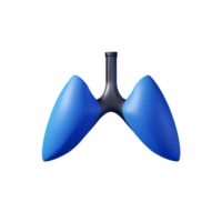 lungs 3d rendering icon illustration png