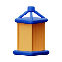 container 3d rendering icon illustration png