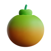 melon 3d rendering icon illustration png