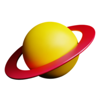 Saturno 3d representación icono ilustración png