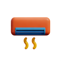 air conditioner 3d rendering icon illustration png