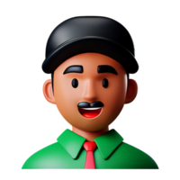 detective face 3d rendering icon illustration png